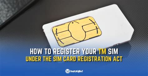 GUIDE: How to Register your TM SIM for the SIM Card .